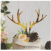 Cake topper gewei goud